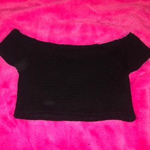 off the shoulder black top